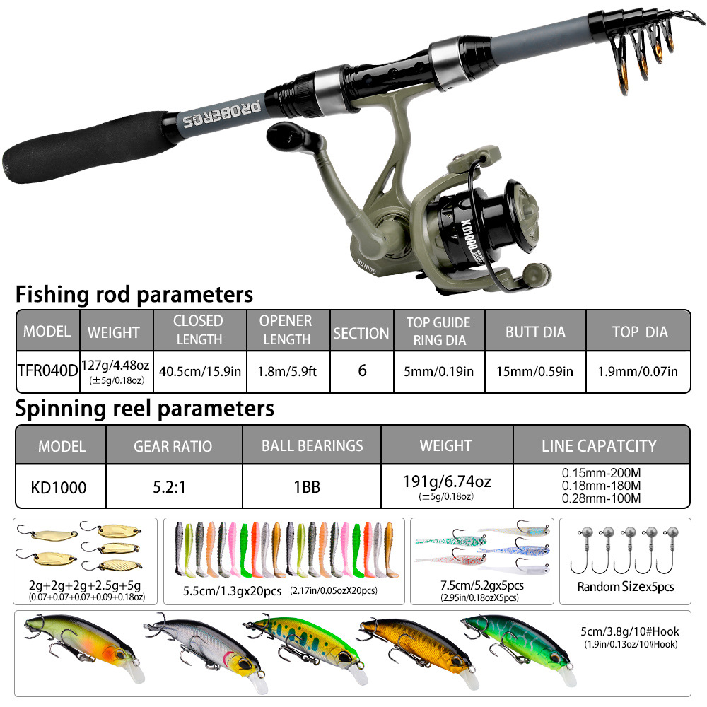 Portable Telescopic Fishing Ro - đánh giá và giá Freshwater Line