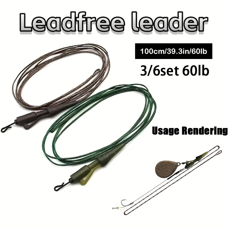 3/6pc CarpCarp Fishing Line Re - đánh giá và giá Leader Line